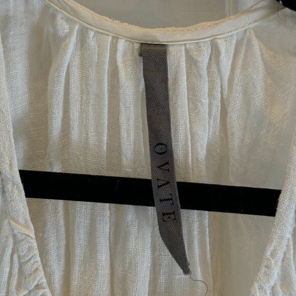 Ovate Magda Top - White Linen M - Picture 2 of 7